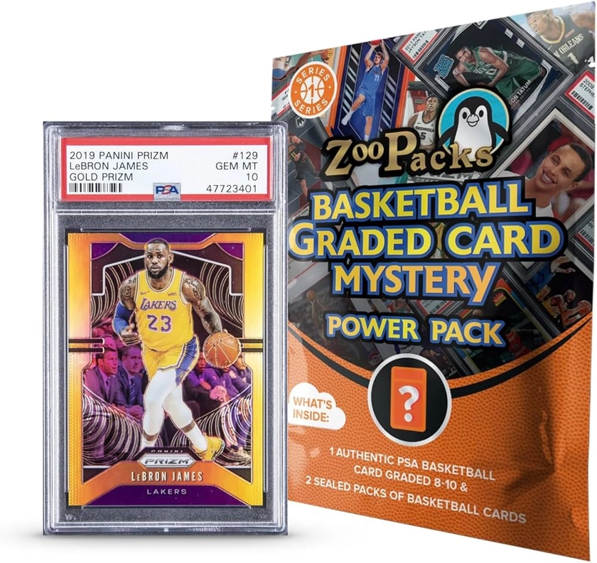 Zoo Packs NBA Basketball PSA Graded Card Mystery Power Pack - Amazon Exclusive