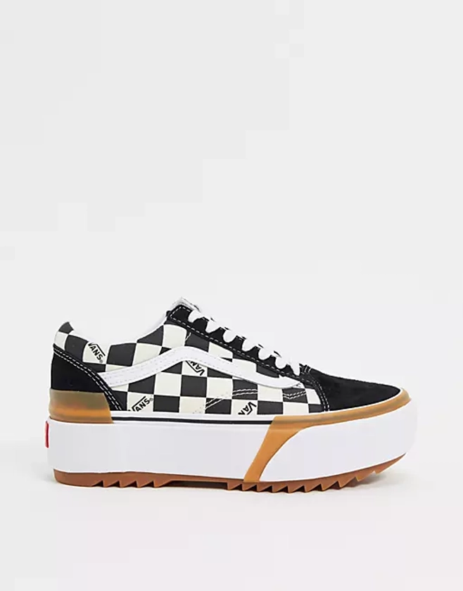 Vans Old Skool Stacked sneaker in checkerboard | ASOS