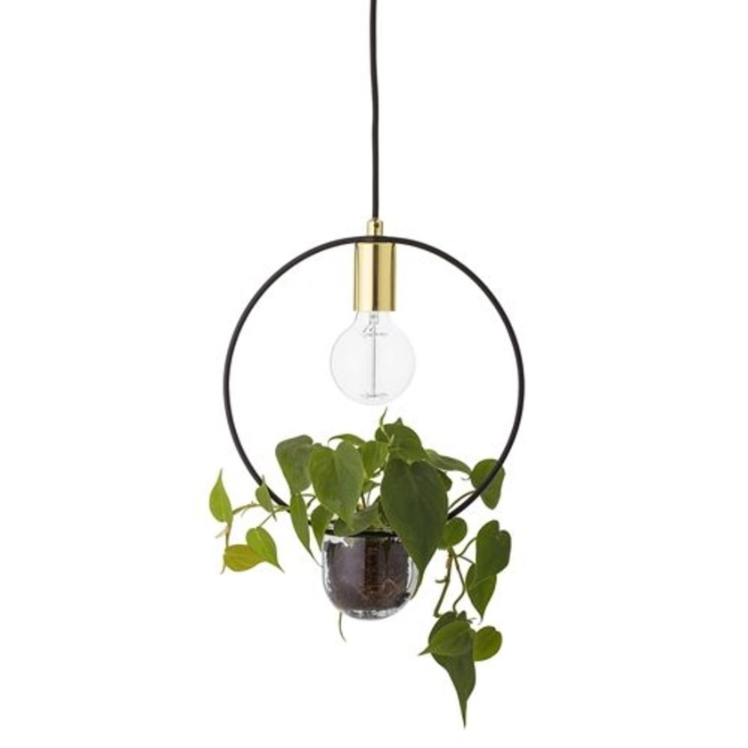 Bloomingville Hanglamp gold finish glas