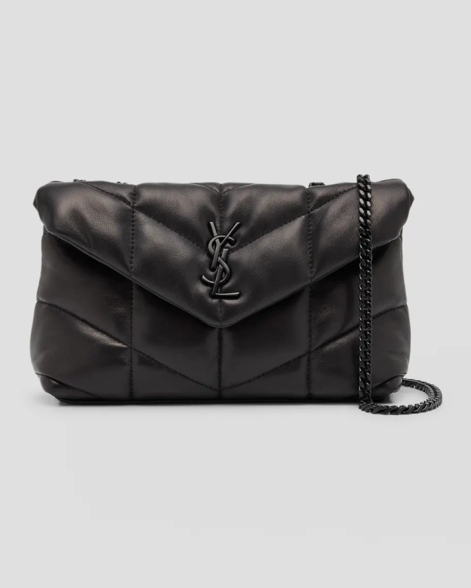 Saint Laurent Lou Puffer Toy YSL Shoulder Bag in Quilted Leather