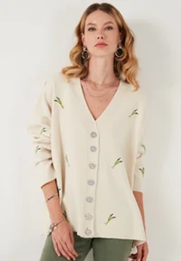 LELA Gilet - cream/beige - ZALANDO.FR