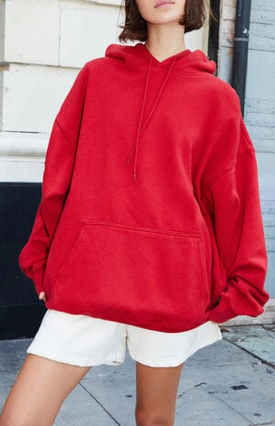 John Galt Red Christy Oversized Hoodie | PacSun