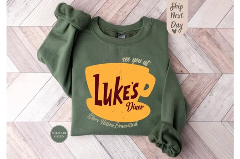 Luke's Diner Sweatshirt, Stars Hollow Luke's Diner Sweatshirt, Autumn Festival Sweatshirt, Stars Hollow Hoodie, Stars Hollow Sweatshirt