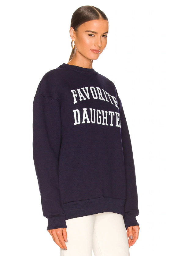 Favorite Daughter The Collegiate Sweatshirt in Navy | REVOLVE