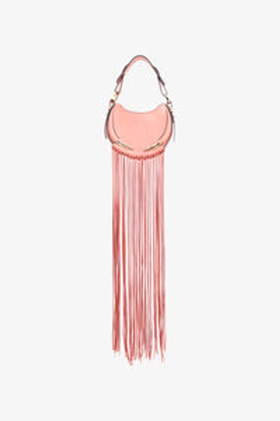 Fang Bag shoulder bag with fringes | Rose | Femme | Roberto Cavalli FR