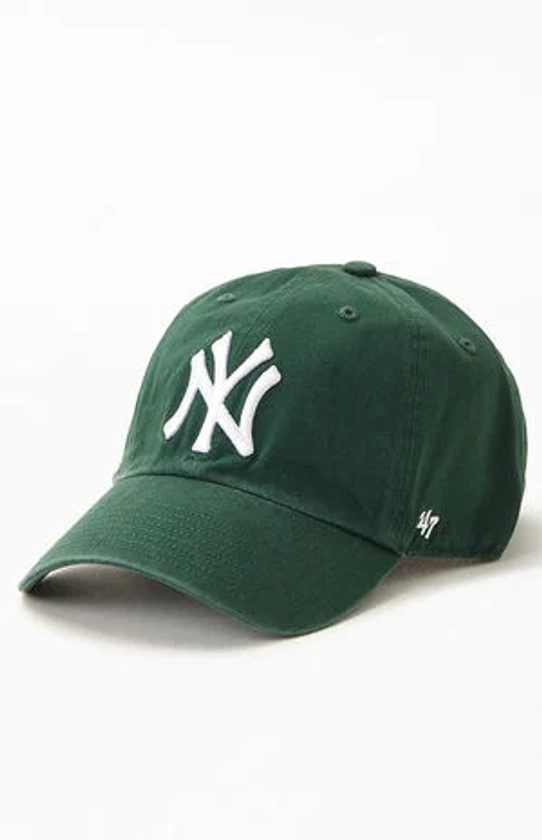 47 Brand Forest Green NY Yankees Strapback Dad Hat | PacSun
