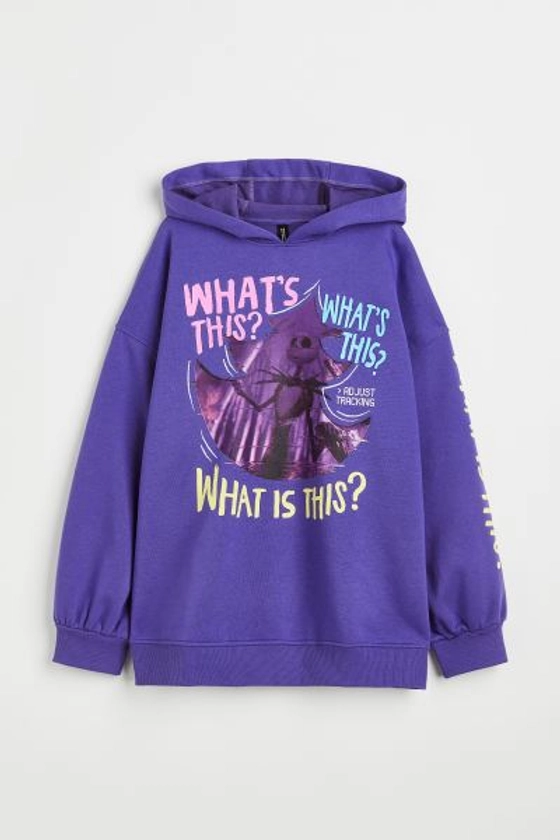 Hoodie oversize - Violet/The Nightmare Before - FEMME | H&M FR