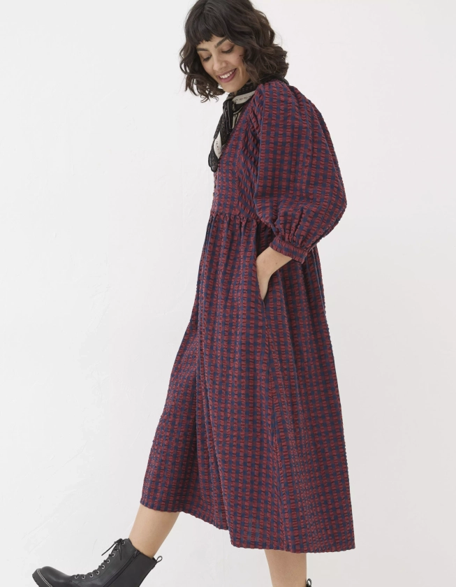 Ceil Gingham Midi Dress