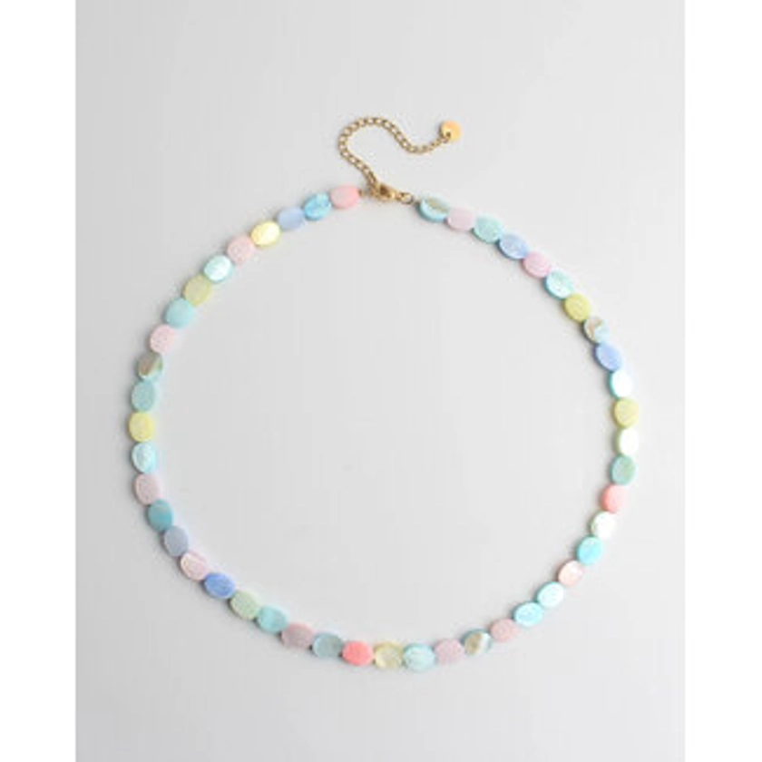 &quot;Round and Round&quot; Necklace Pastel - Stainless Steel