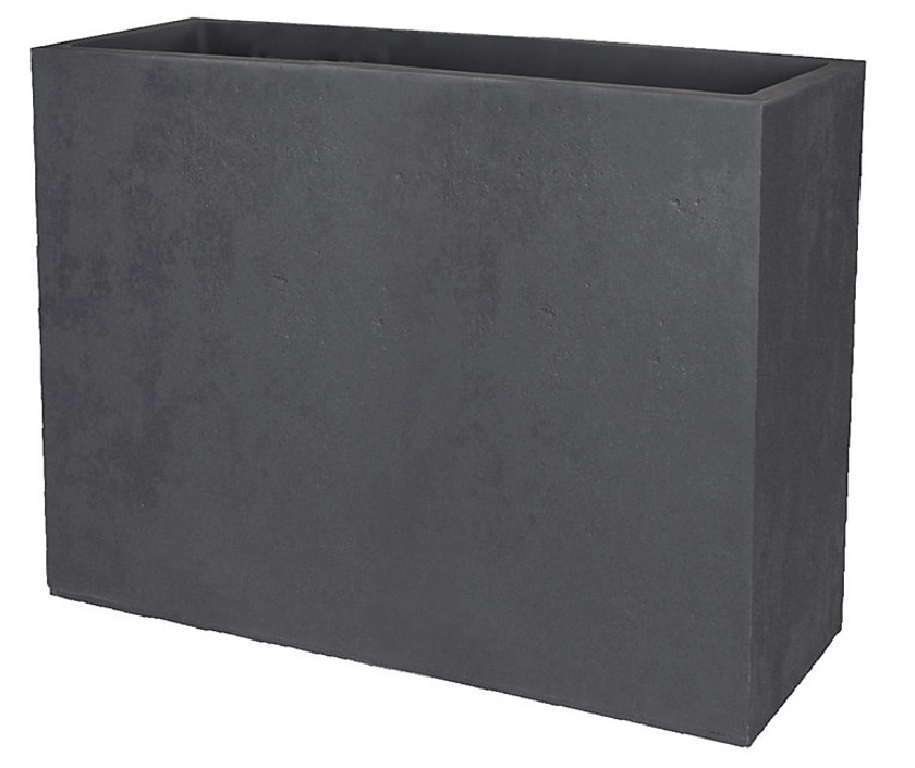 Muret loft polypropylène EDA Basalt up anthracite 78,5 x 29,5 x h.60 cm | Castorama