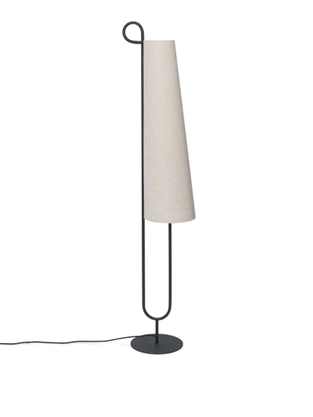 Ancora Floor Lamp – Black/Natural | Modern lighting | ferm LIVING