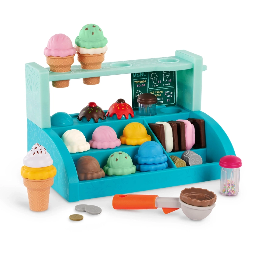 Battat Sweet Sprinkles Ice Cream Plastic Set with 40+ Multicolor Pieces, Toddler and Preschool Play Food Toys - Walmart.com