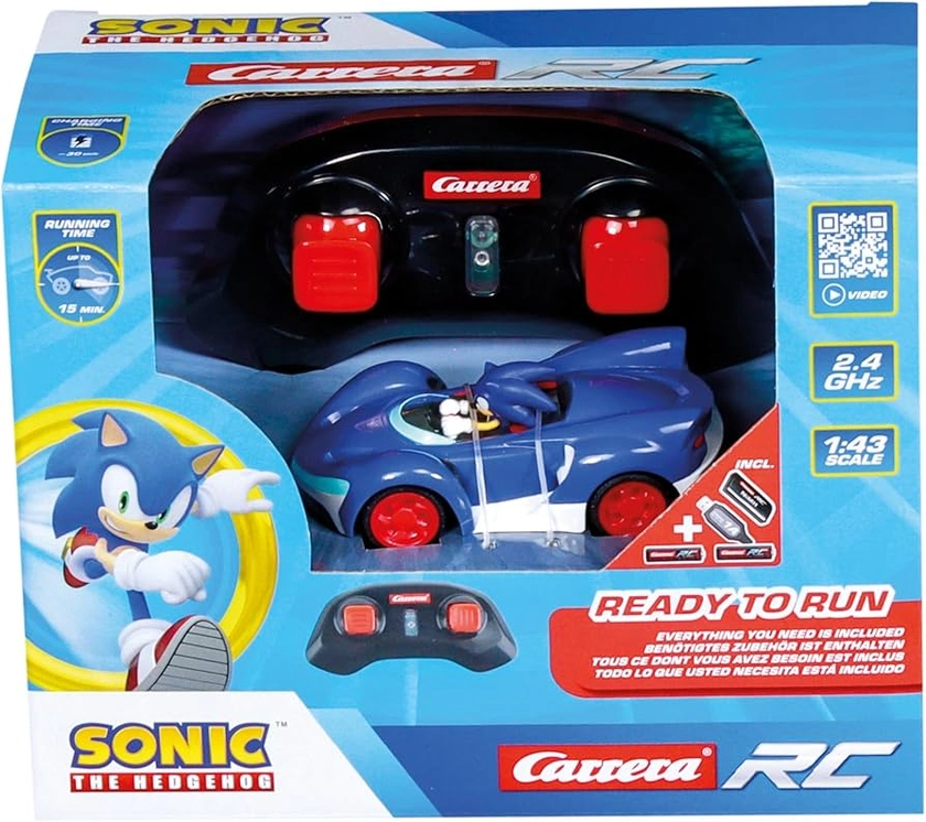 Carrera RC 370430022 Team Racing Mini RC-Sonic with 2.4GHz Control-1:43 Scale-Age 6 Car