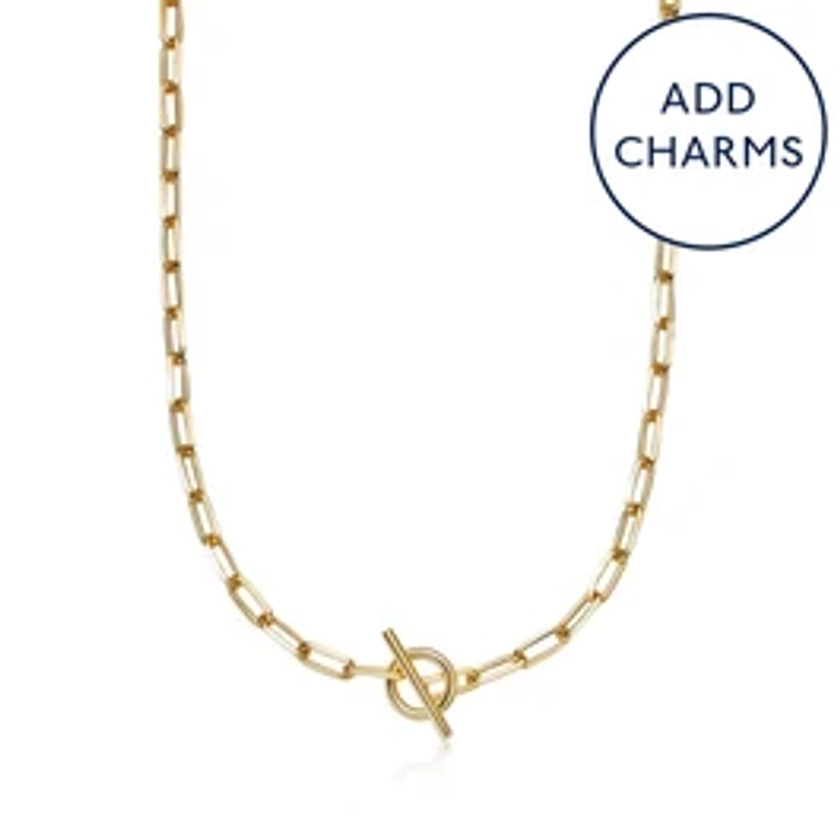 Gold Celestial T-Bar Necklace