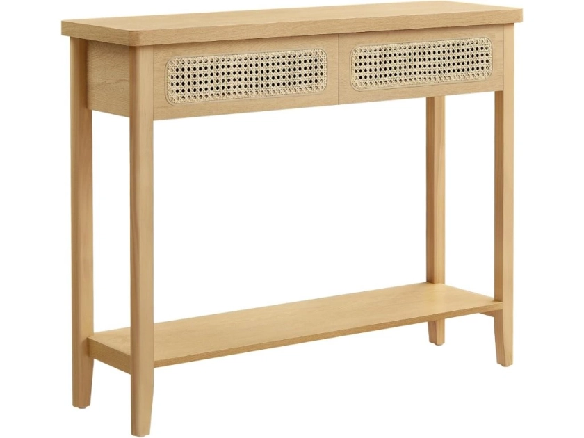 Konzolový stolek BOHO 2 zásuvky světle hnědý - Creative Home