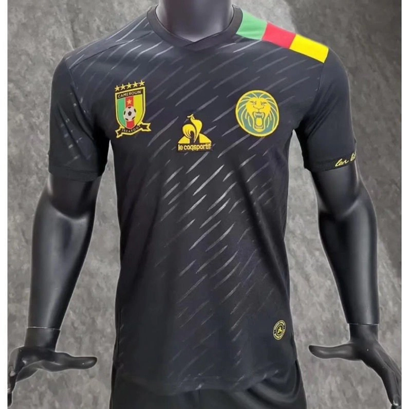Team Uniform Blank Jerseys Cameroon 2023 Third Black Player Game Fans Shirts