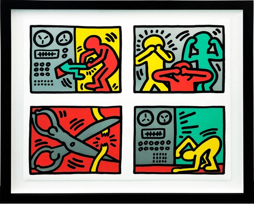 Keith Haring - POP SHOP QUAD III For Sale at 1stDibs | keith haring pop shop quad iii for sale, keith haring scissors, pop shop quad iv for sale