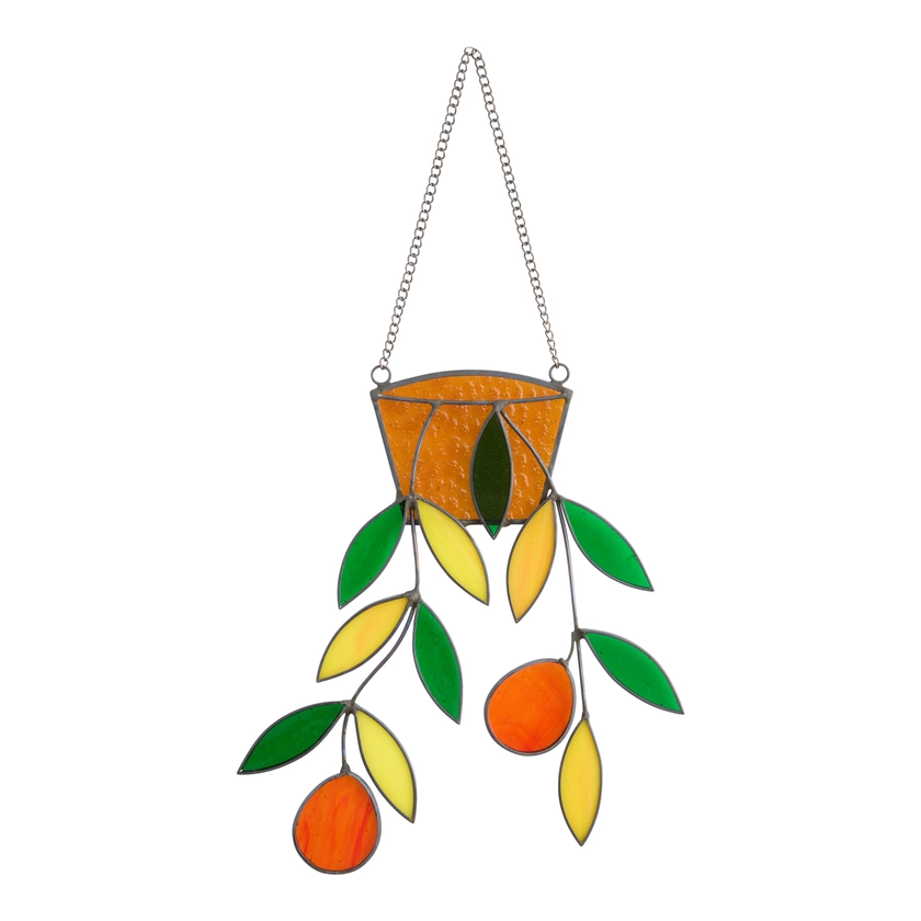 Glass Trailing Leaves Suncatcher Hanging Decor - World Market