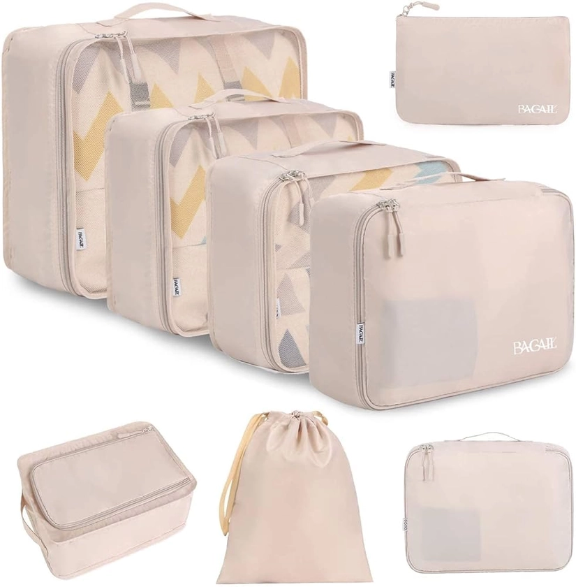 BAGAIL Packing Cubes for Suitcase 8 Set, Lightweight Luggage Packing Organizers Packing Cubes for Travel Accessories