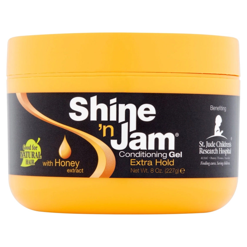 Shine 'n Jam® Extra Hold Conditioning Styling & Braiding Gel, 8 oz. Moisturizing, Unisex