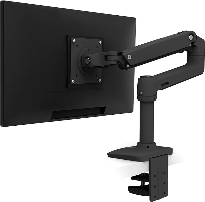 Ergotron - LX Desk Monitor Arm in Black, Monitor Mount with patented Constant Force Technology, for displays up to 34", 3.2-11.3 kg with VESA-Standard