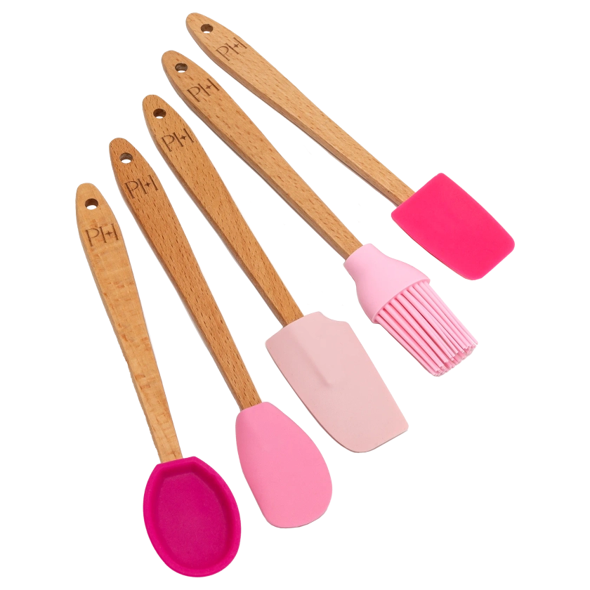 Paris Hilton 5 Piece Silicone Mini Spatula Set, Pink - Walmart.com