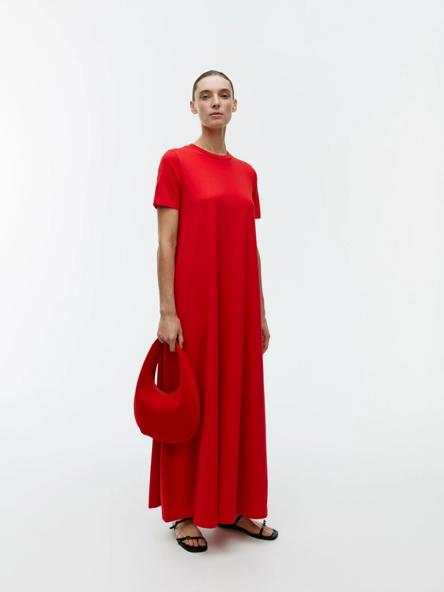 Robe T-shirt décontractée - Rouge - Dresses - ARKET FR