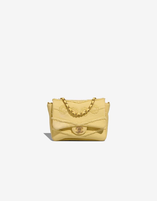 Chanel Timeless Mini Rectangulaire Coton Jaune Clair | SACLÀB
