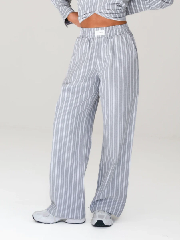 Buy Blakely Grey Elena Stripe Trousers | Free delivery on orders over £70