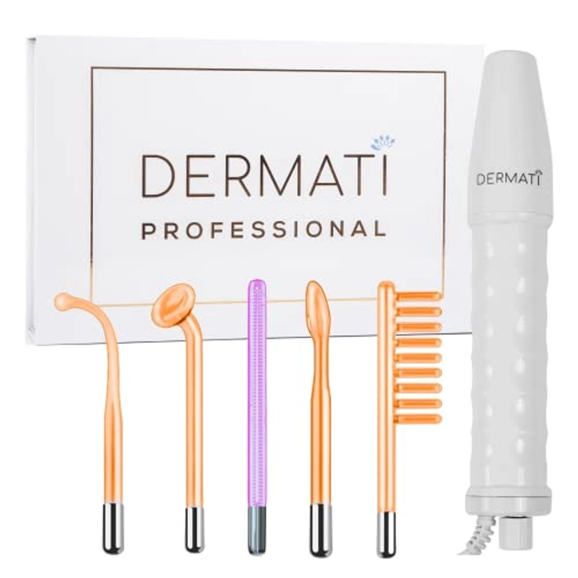 Dermati High Frequency Facial Machine- Portable Handheld High Frequency Facial Wand/Neon