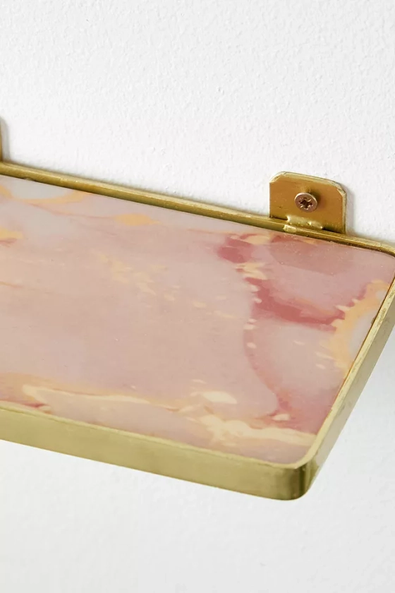 Grande étagère murale en agate rose 