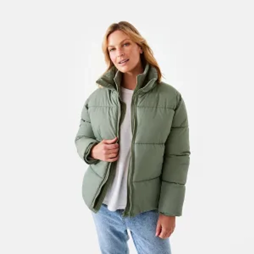 Double Zip Padded Puffer Jacket