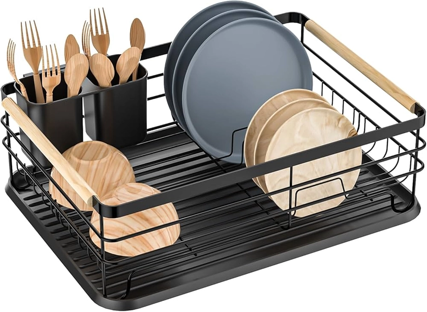 Dreamhigh® Egoutoire Vaisselle Cuisine, Egouttoir Vaisselle sur Evier avec Porte-ustensiles et Bac D'égouttement, Plateau Étendoir pour Évier Cuisine, pour Une Famille de 3-5 Personnes : Amazon.fr: Cuisine et Maison