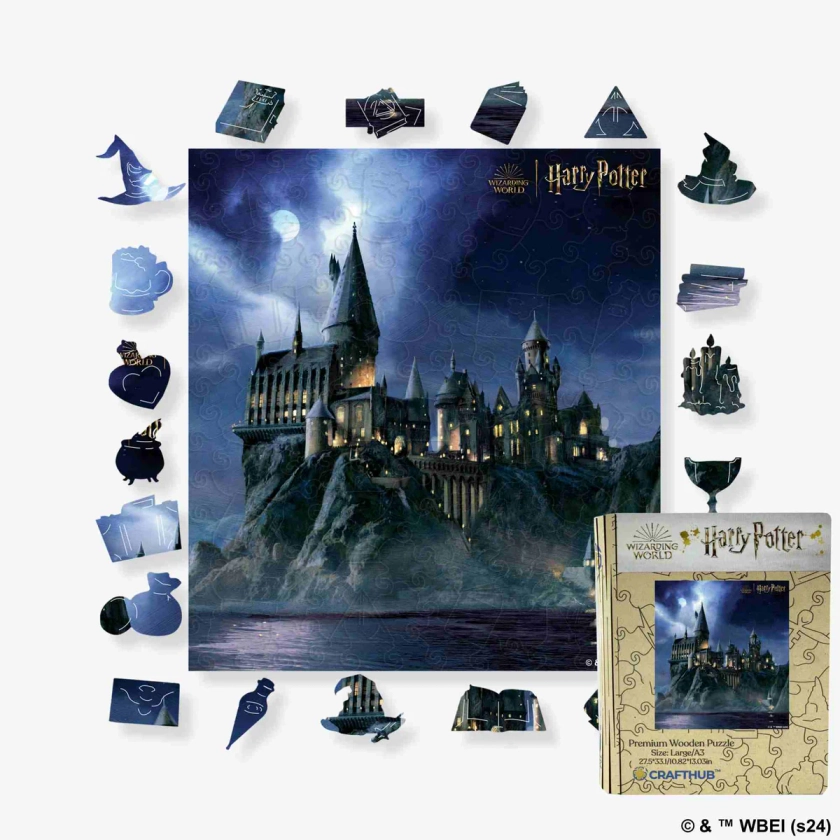 Harry Potter - Puzzle en bois du château magique de Poudlard