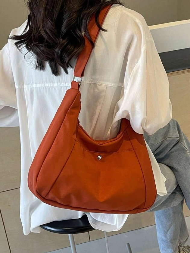 Minimalist Solid Color Crossbody Bag Shoulder Bag For Women