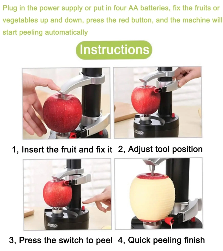 Houselin Electric Potato Peeler Automatic Apple Peeler for Fruits and Vegetables