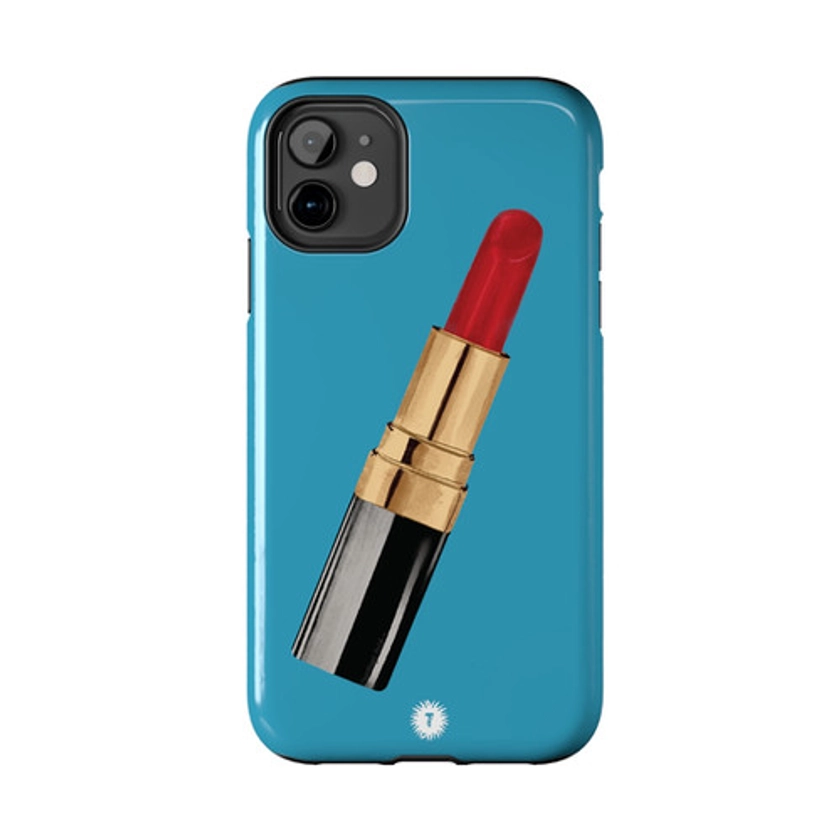 Blue Lipstick Painting Phone Case | Thursday's Child