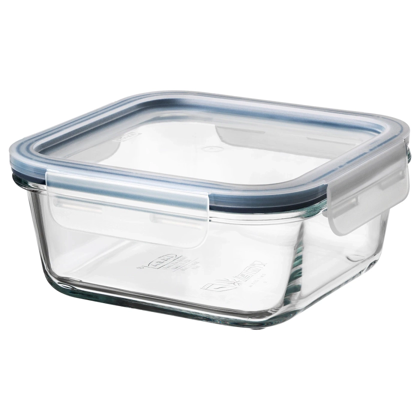 IKEA 365+ food container with lid, square glass/plastic, 600 ml (20 oz) - IKEA CA