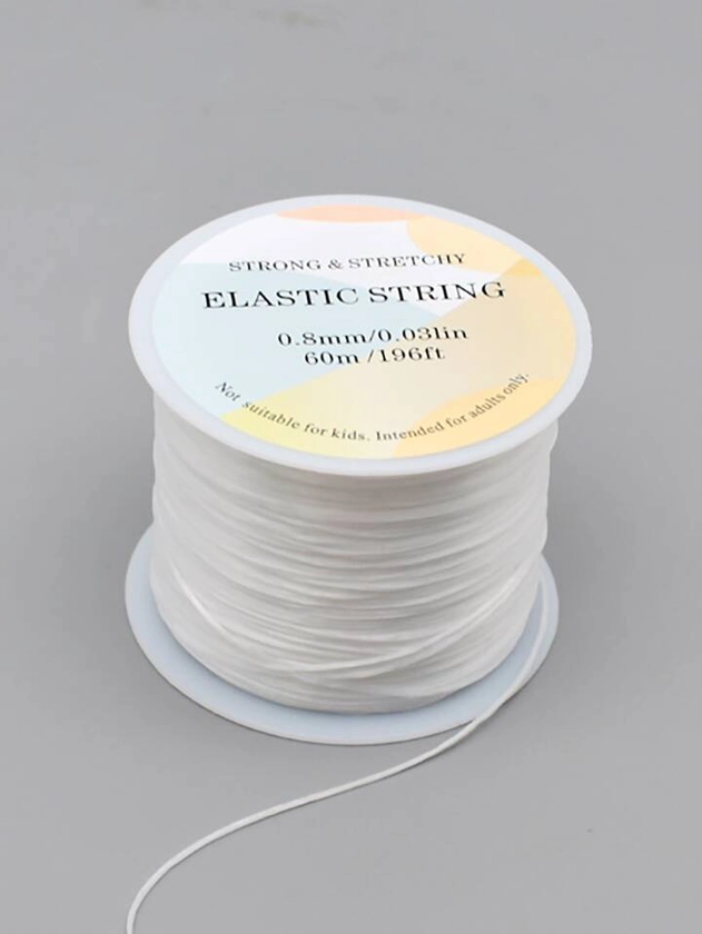 1 Roll Of 0.8mm Elastic Thread (about 60 Meters) Suitable For DIY Jewelry Bracelet Necklace Making