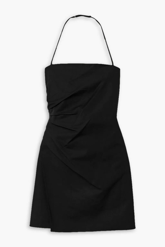 A.L.C. Charlie gathered stretch-cotton halterneck mini dress | THE OUTNET