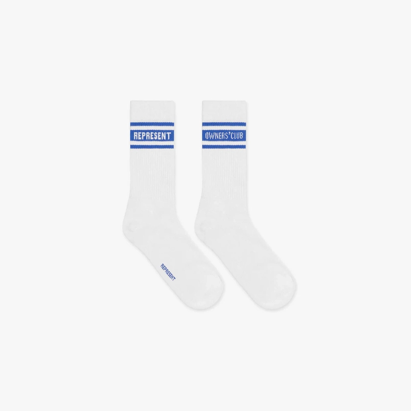 Represent Owners Club Socks - Flat White/Cobalt