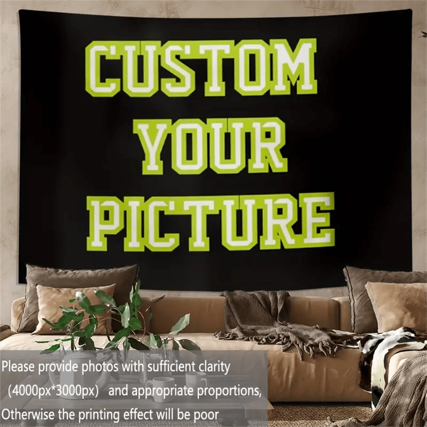1pc Custom Tapestry Customizing With Pictures Tapestry For Bedroom For Dorm Apartment Living Room Bedroom Picnic Wall Decor Home Decor