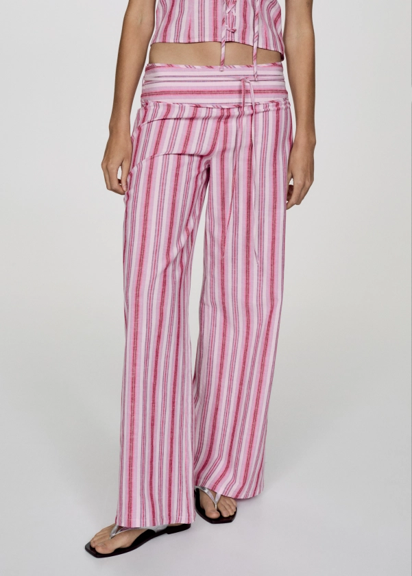 Stripes printed trousers