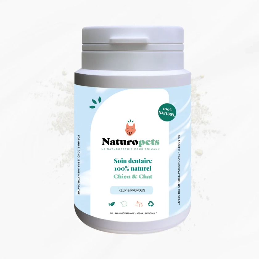 Soin dentaire 100% naturel Anti-tartre | Chien & Chat | Naturopets