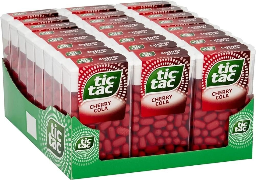 TIC TAC CHERRY COLA CASE OF 24 TUBS X 18g BBE 17.12.2023 BREATH CLEARANCE STOCK