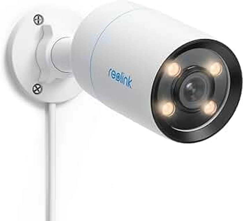 Reolink 2K Caméra de sécurité extérieure PoE avec Vision nocturne Couleur, Grande Ouverture F1.0, capteur d'image 1/1.8", lumière Chaude & détection Intelligente, sirène Personnalisable, CX410