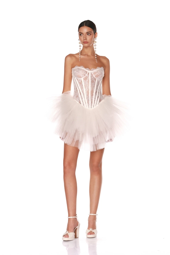 Polina Strapless Mini Dress | La Danse Blanche | Fall 2024 Bridal