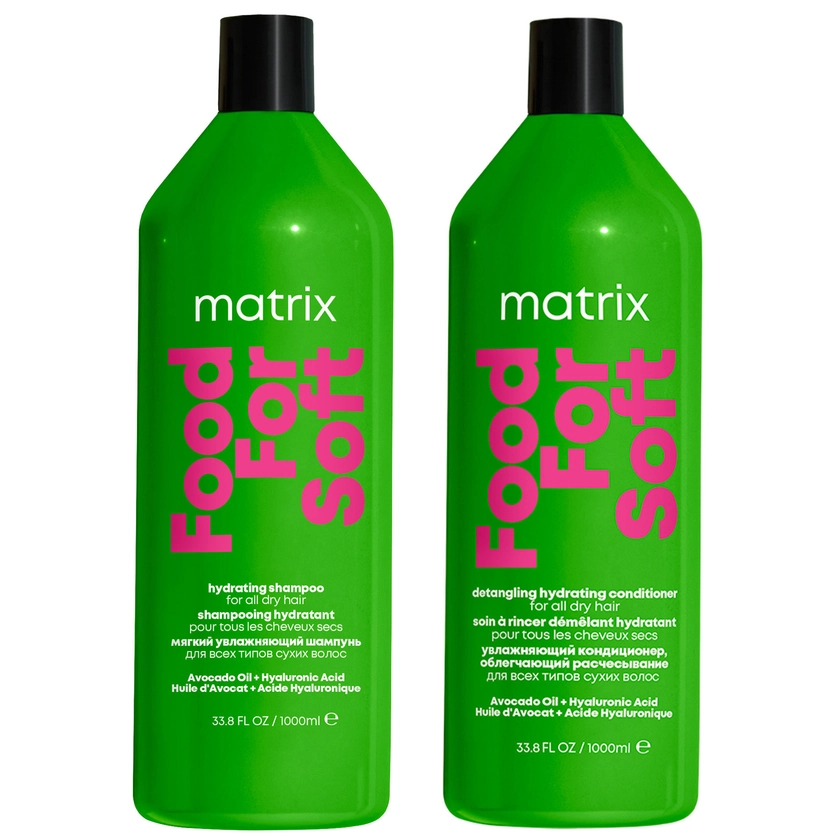 Matrix Food for Soft Hydrating 1000ml Shampoo and Conditioner with Avocado Oil and Hyaluronic Acid for Dry Hair Duo | LOOKFANTASTIC