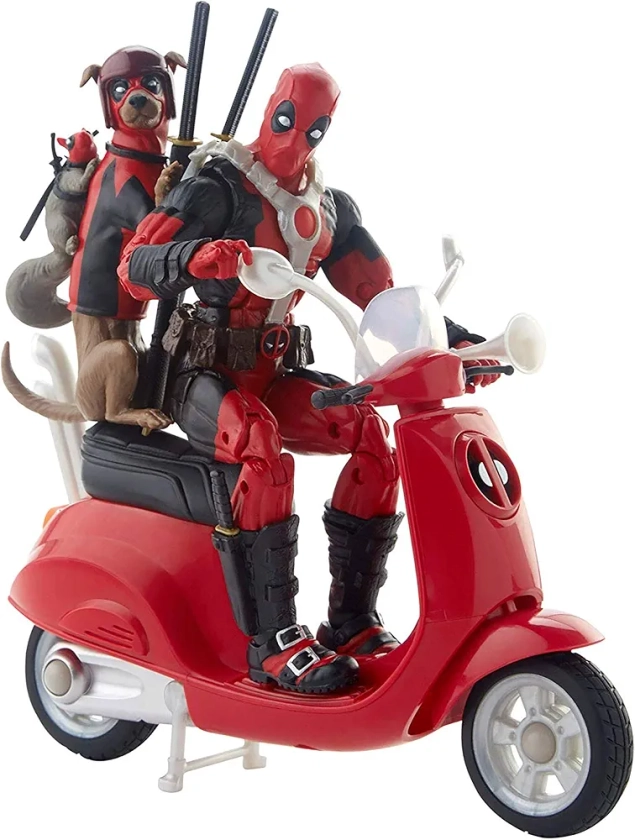 Marvel Legends Series Deadpool Corps Comics Collectible 6 Inch Action Figure & Vehicle, Includes Dogpool & Squirrelpool