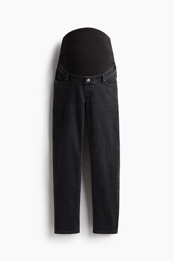 MAMA Slim Mom Ankle Jeans - Taille haute - Longueur cheville - Noir - FEMME | H&M FR